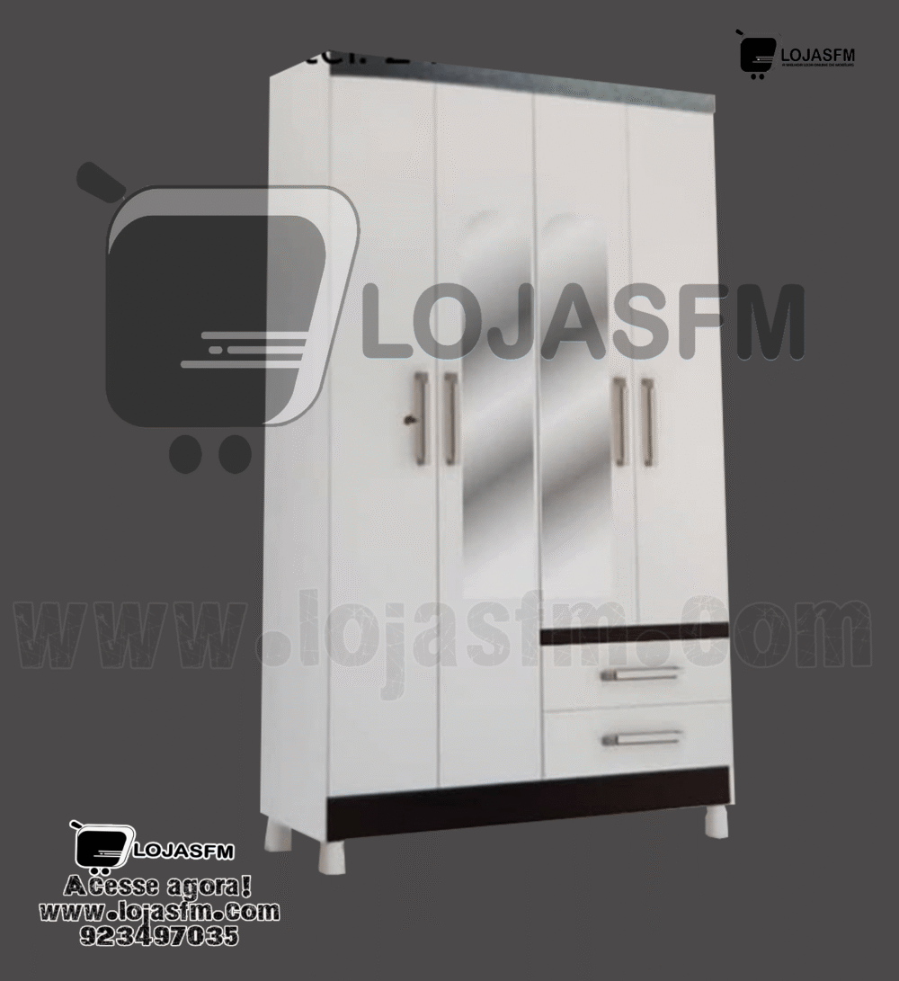 10 Roupeiro com 4 porta e 2 gaveta produto novo com direito entrega e montagem - Image 1