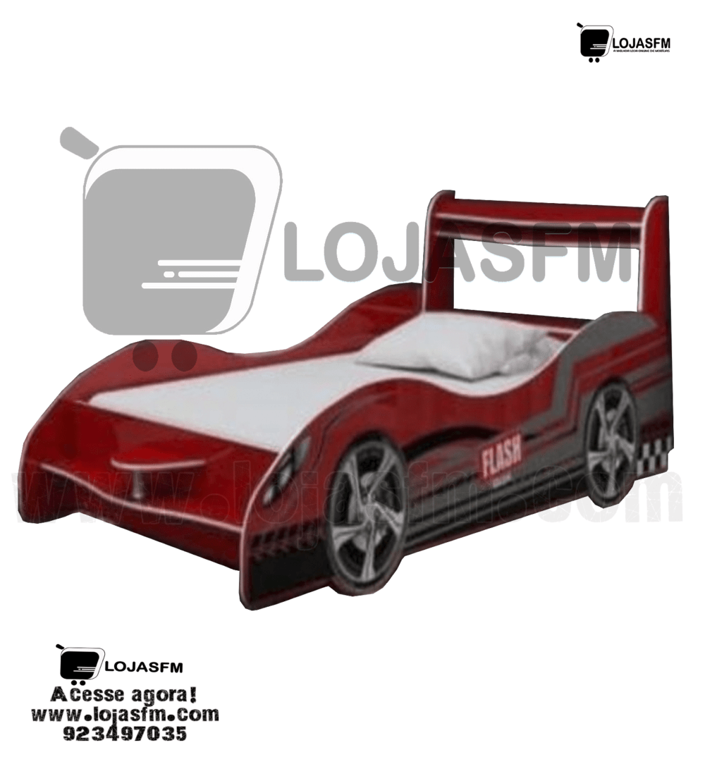 Cama de 190x90 com estilo carro e com o colchao produto novo com direito entrega e montagem - Image 1