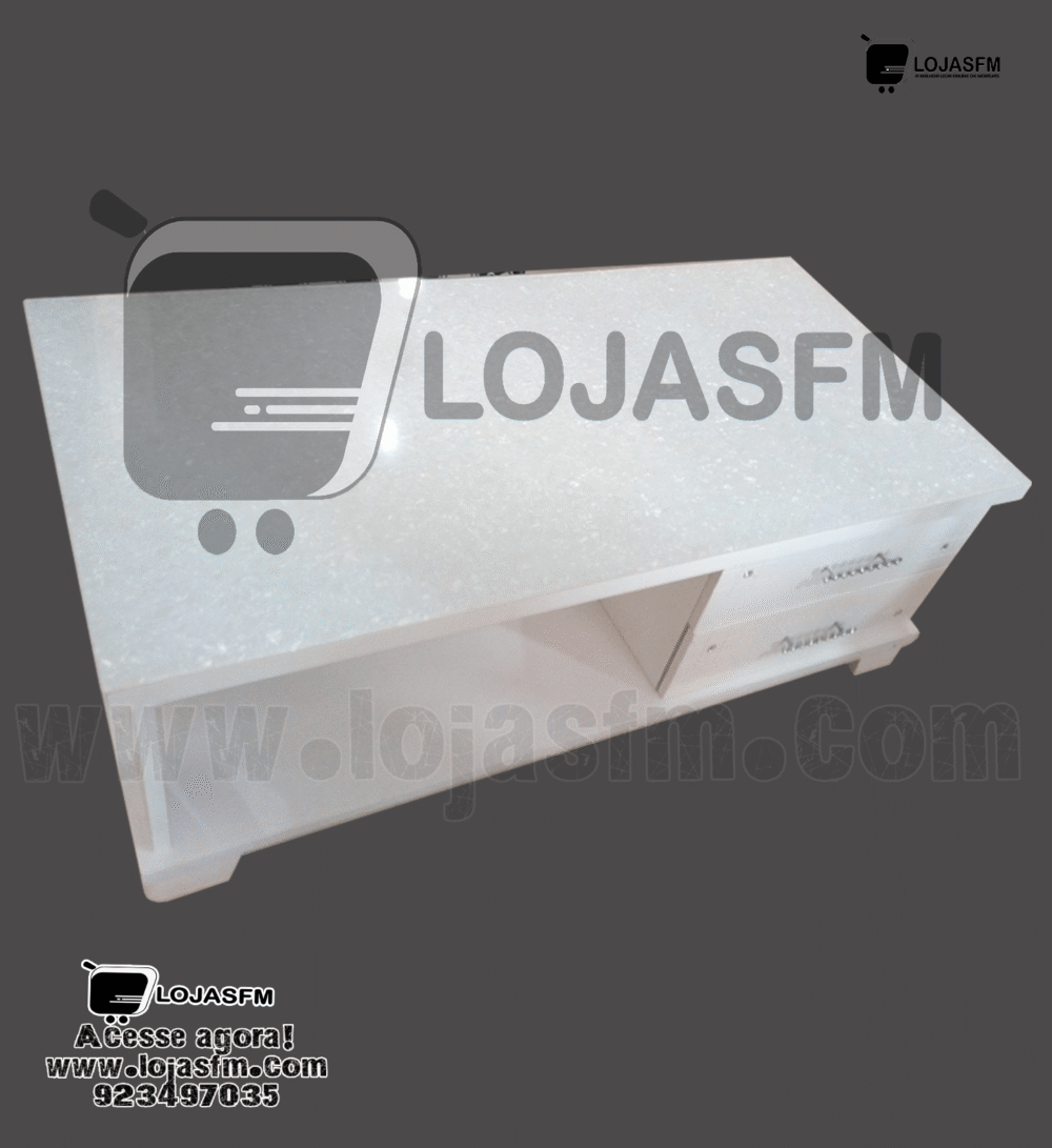 5 Mesa de centro com 2 gaveta produto novo com direito entrega e montagem - Image 1