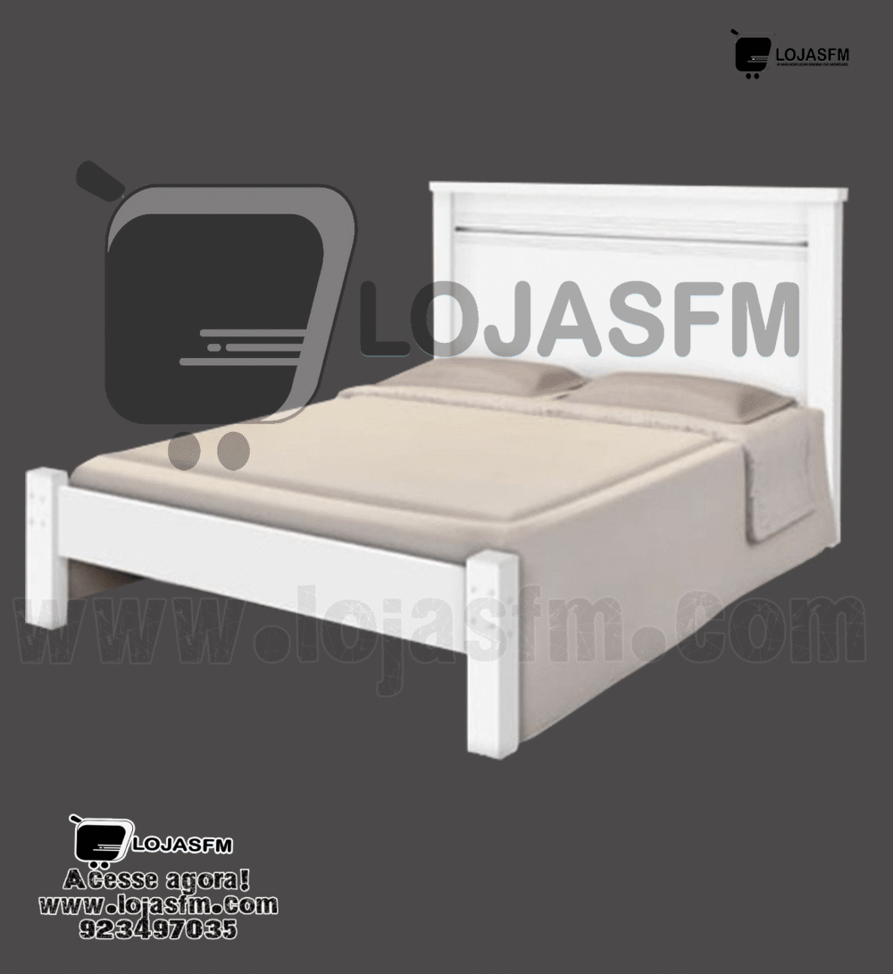Cama de casal medida 190x140 com o colchão produto novo com direito entrega e montagem - Image 1