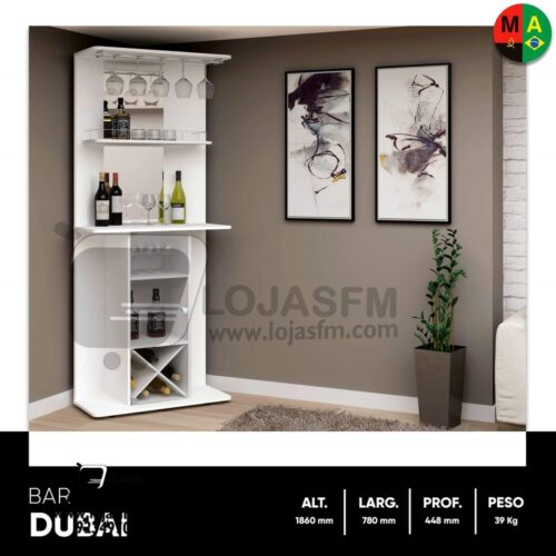 Garrafeira de  madeira cor branca produto novo com direito entrega e montagem