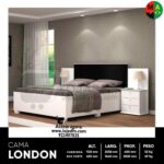 Cama london de casal medida 200x160 com o respectivo colchão e 2 bancas produto novo com direito entrega e montagem