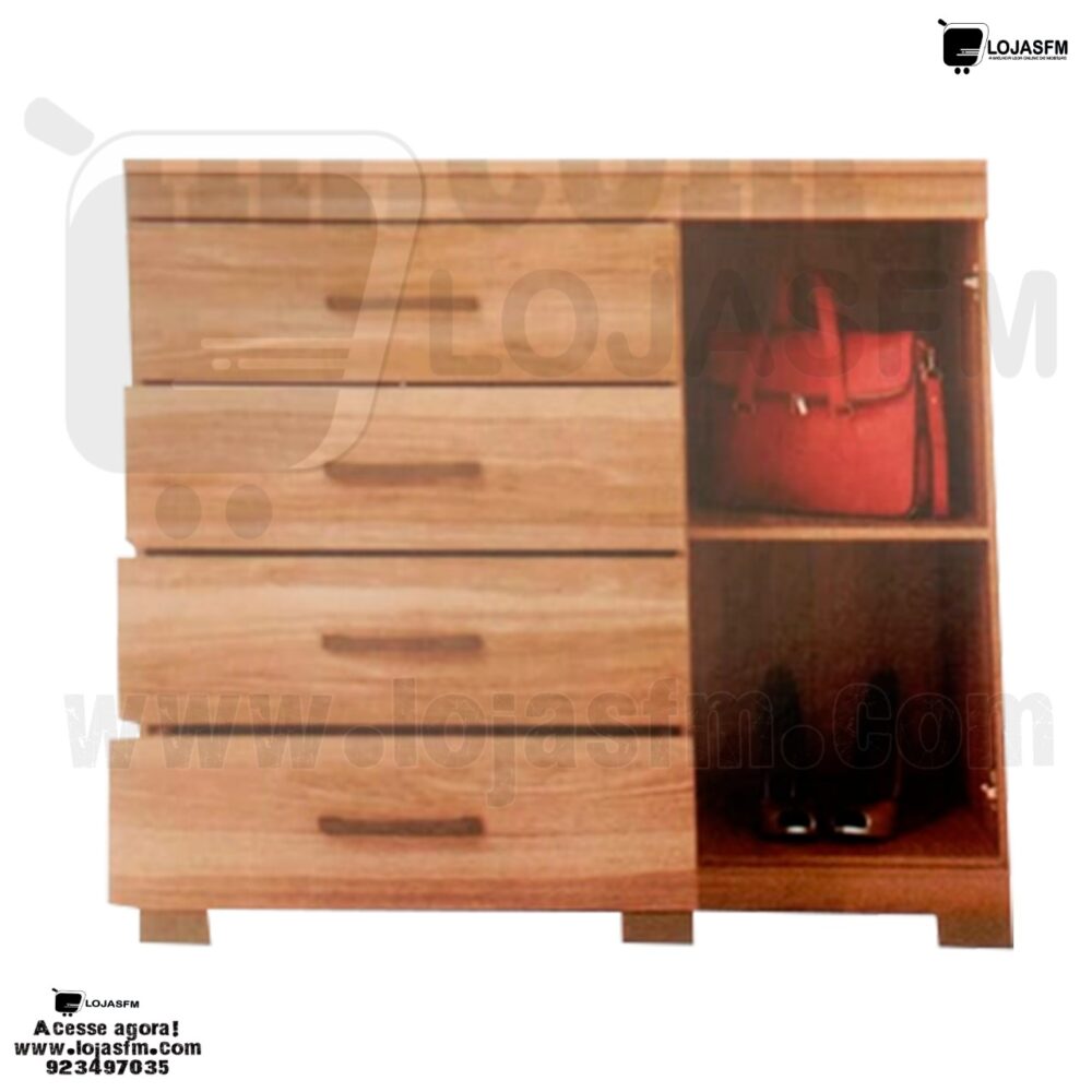 Cómoda com 4 gaveta e 1 porta produto novo com direito entrega e montagem - Image 2