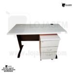 Secretaria com pés metálico de 120x60 e com bloco rodado produto novo com direito entrega e montagem