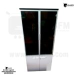 Armário de escritorio em madeira com 4 porta produto novo com direito entrega e montagem