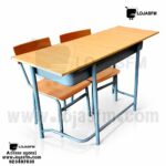 Carteira Escolar Dupla 120x40 em MDF com Estrutura Metálica Resistente