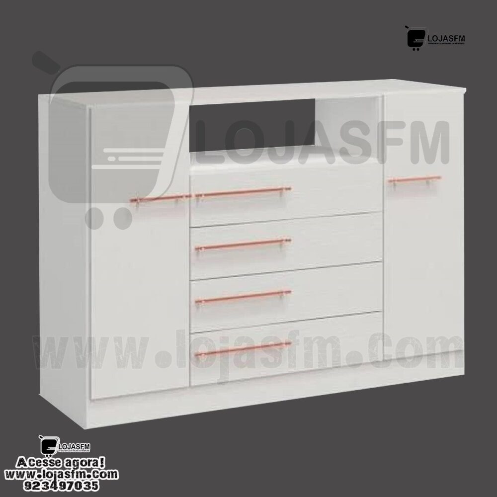 Cómoda com 4 gaveta e 2 porta produto novo com direito entrega e montagem - Image 2