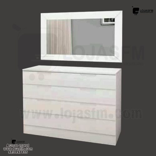 Cómoda com 4 gaveta e espelho produto novo com direito entrega e montagem
