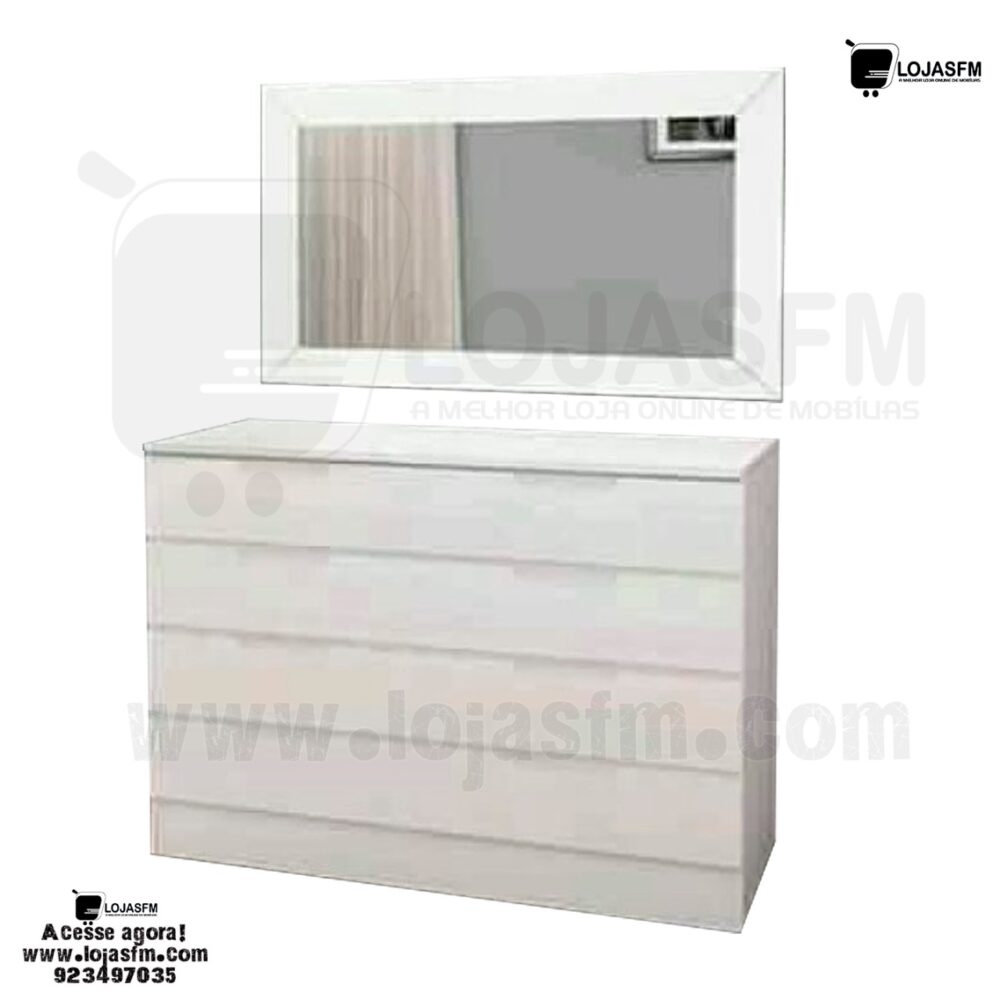 Cómoda com 4 gaveta e espelho produto novo com direito entrega e montagem - Image 2