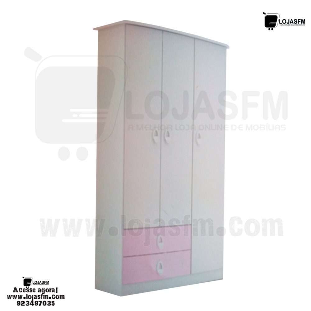 Roupeiro para quarto de criança com 3 porta e 2 gaveta produto novo com entrega e montagem - Image 1