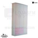 Roupeiro para quarto de criança com 3 porta e 2 gaveta produto novo com entrega e montagem