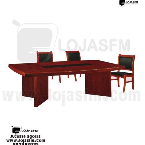 Mesa de reunião em madeira produto produto novo com direito entrega e montagem
