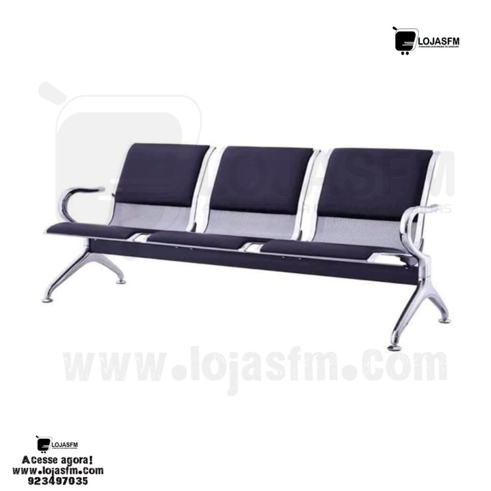 Cadeira de espera com 3 lugares produto novo com direito entrega e montagem - Image 1
