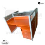 Secretária Ilha 2 Lugares – Estação de Trabalho 120×60cm com Gavetas e Montagem Inclusa