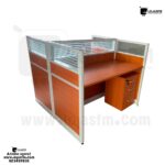 Secretária Ilha 2 Lugares – Estação de Trabalho 120×60cm com Gavetas e Montagem Inclusa - Image 5