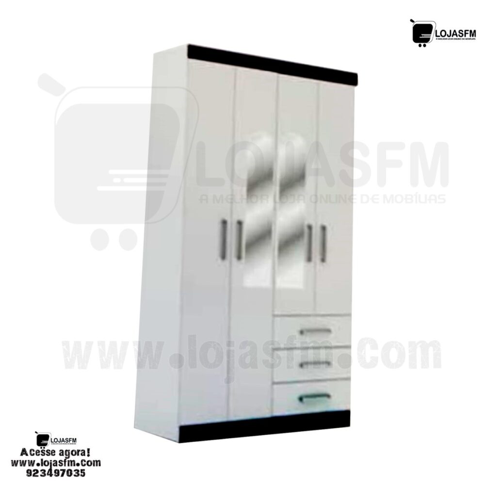 Roupeiro com 4 porta e 3 gaveta produto novo com direito entrega e montagem - Image 1