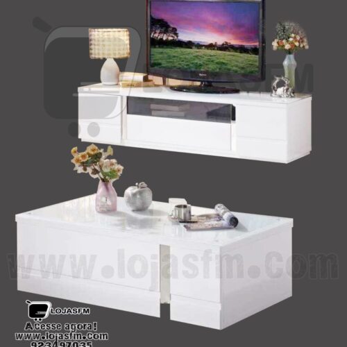 Conjunto para sala rack para tv e a mesa de centro produto novo com direito entrega e montagem