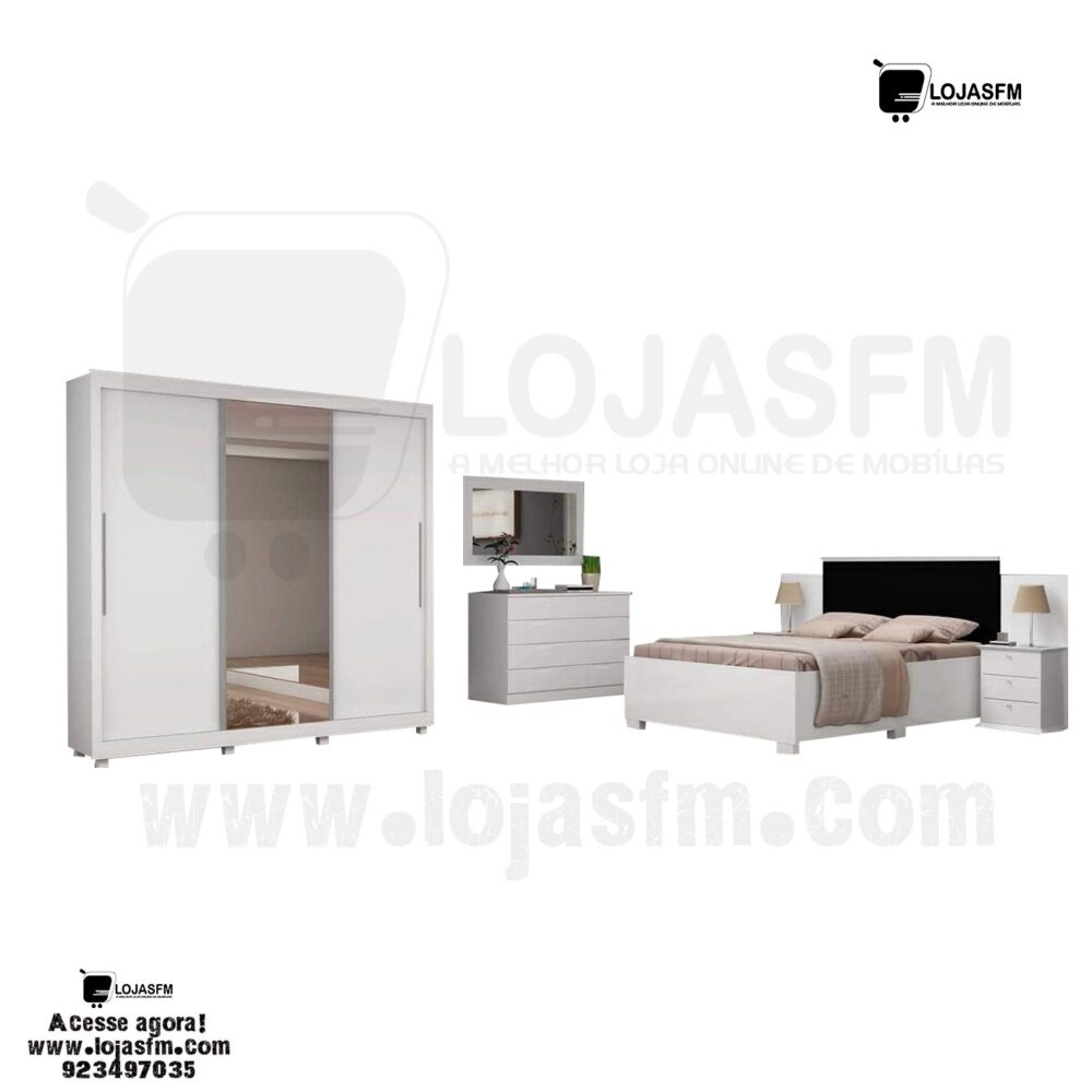 Conjunto de quarto king com o respectivo colchão produto novo com direito entrega e montagem - Image 1