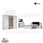 Conjunto de quarto king com o respectivo colchão produto novo com direito entrega e montagem