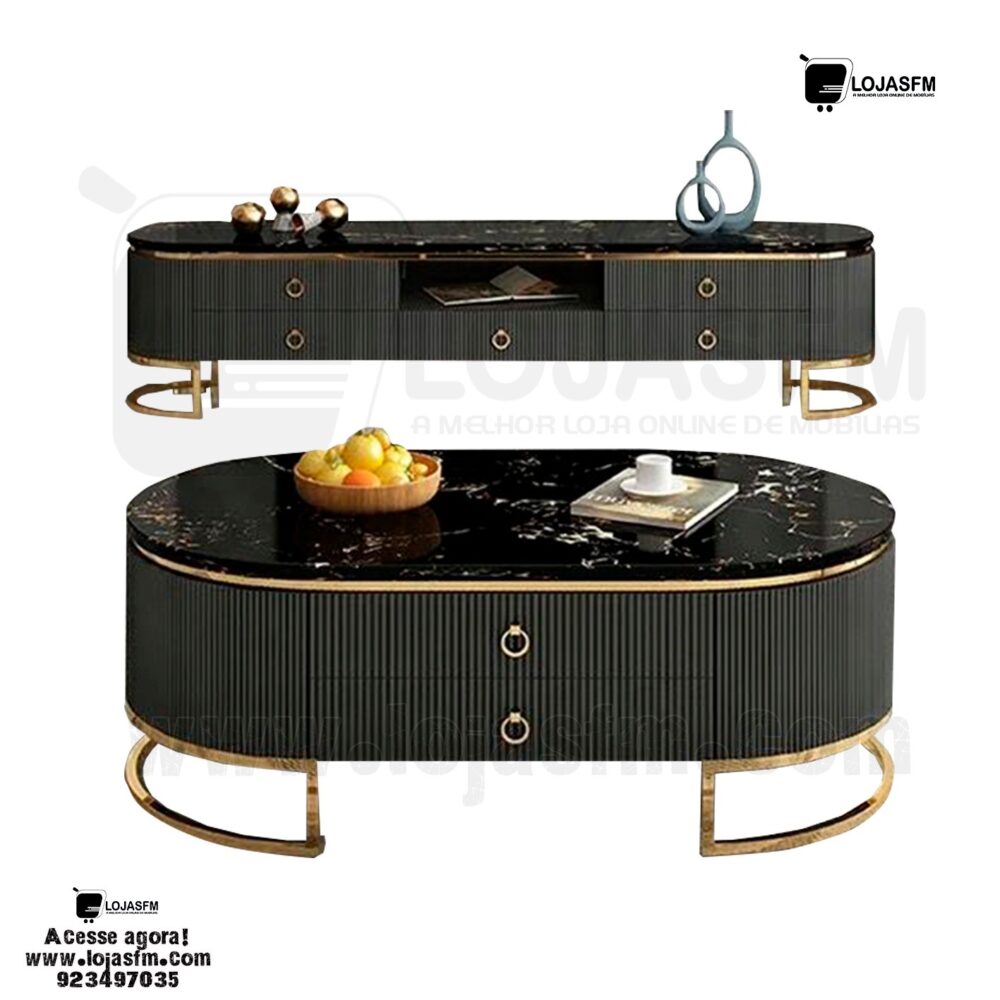Conjunto mesa de centro com a racker para tv produto novo com direito entrega e montagem - Image 1