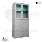 Armário de escritório metálico cor cinza com 4 porta produto novo com direito entrega e montagem