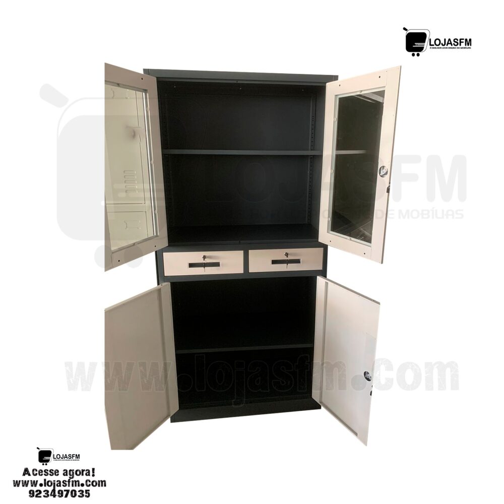 Armário metálico com 4 porta e 2 gaveta produto novo com direito entrega e montagem - Image 2