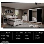 Conjunto de quarto de casal cama box medida 200x160 com 2 bancas + colchão + cómoda + roupeiro king com 3 porta corrida e 4 gaveta produto novo com direito entrega e montagem