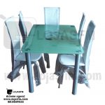 Mesa de jantar com 6 cadeira tampo de vidro cadeira em napa cor branca produto novo com direito entrega e montagem