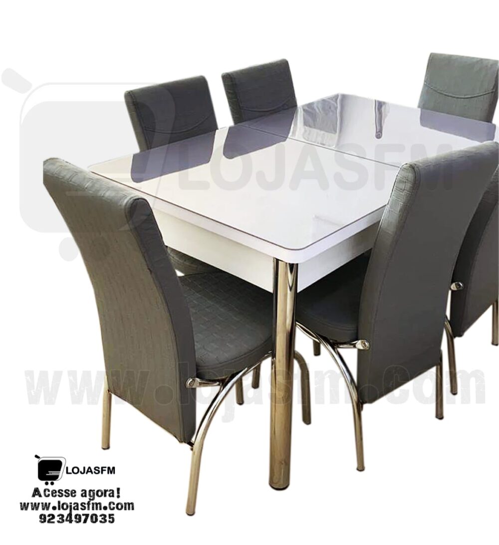 Mesa de jantar com 6 cadeira produto novo com direito entrega e montagem - Image 1
