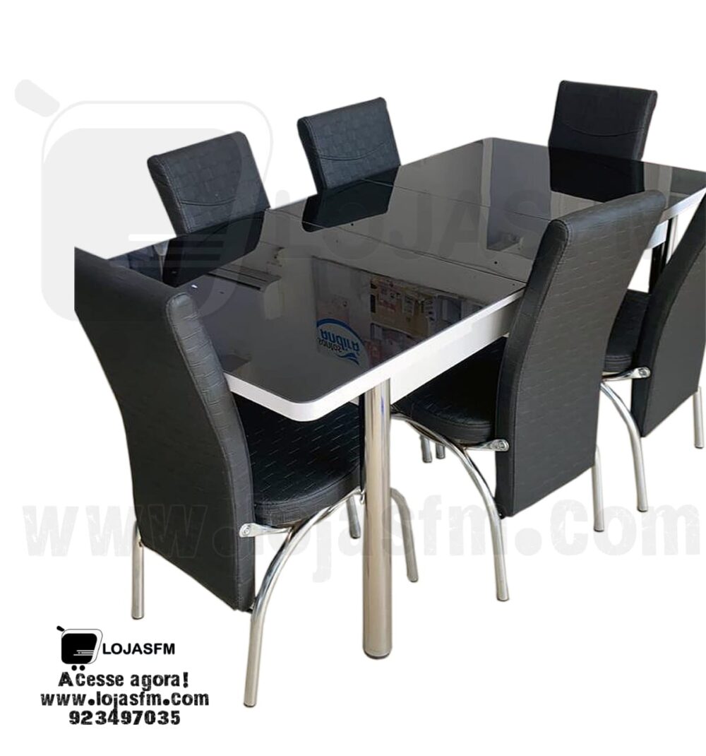 Mesa de jantar com 6 cadeira produto novo com direito entrega e montagem - Image 1