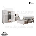 Conjunto de quarto de king com o respectivo colchão produto novo com direito entrega e montagem