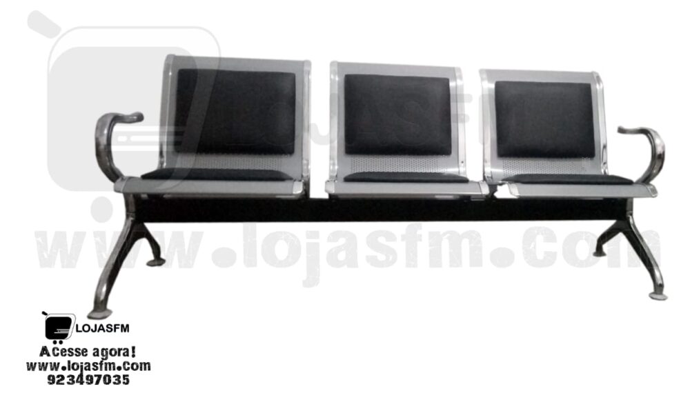 Cadeira de espera com 3 lugares produto novo com direito entrega e montagem - Image 1