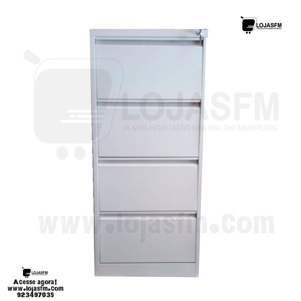 Armário de arquivo de aço com 4 gaveta cinza produto novo com direito entrega e montagem - Image 1