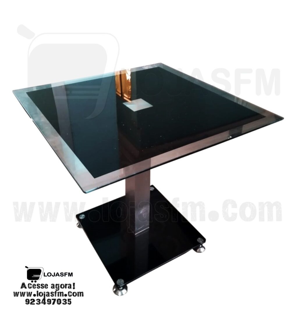Mesa de vidro quadrada produto novo com direito entrega e montagem - Image 1