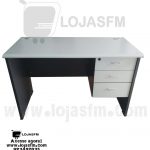 Secretaria medida 120x60 com bloco fixo cor cinza produto novo com direito entrega e montagem