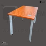 Secretaria tampo em madeira perna de ferro medida 120x70 produto novo com direito entrega e montagem - Image 2