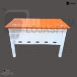 Secretaria tampo em madeira perna de ferro medida 120x70 produto novo com direito entrega e montagem