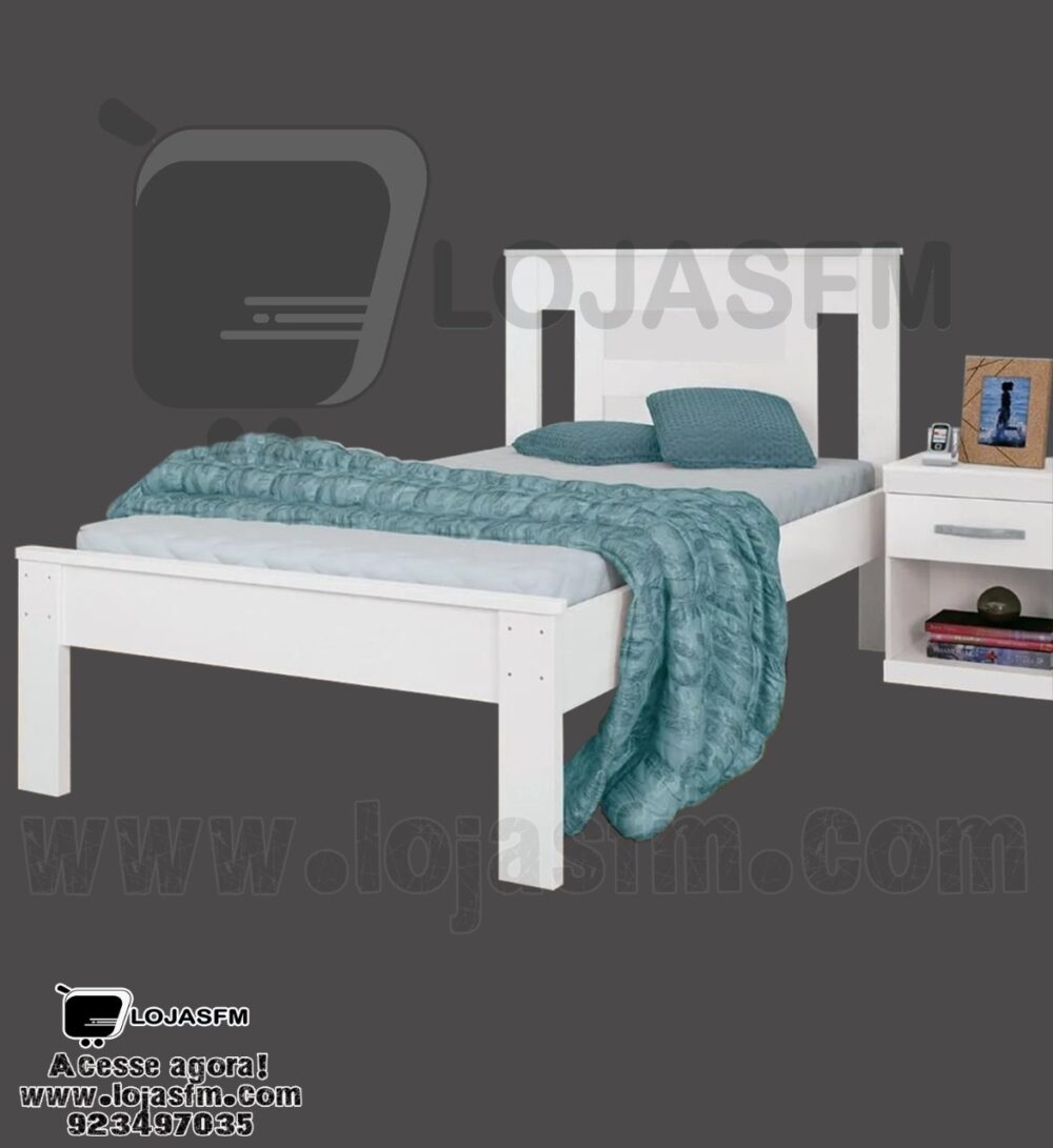 Cama para solteiro medida 120x90 com o respectivo colchão produto novo com direito entrega e montagem - Image 1