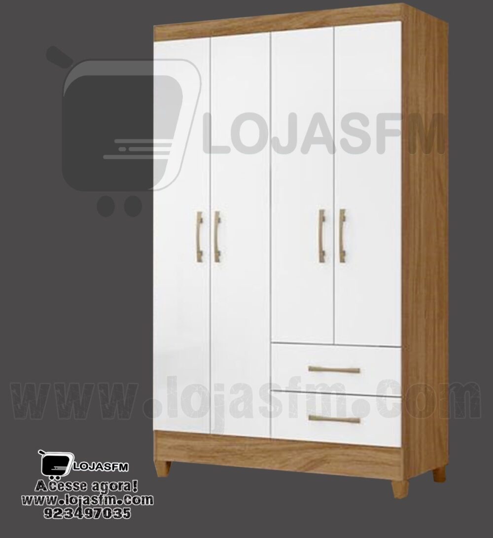 Roupeiro com 4 porta e 2 gaveta produto novo com direito entrega e montagem - Image 1