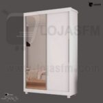 Roupeiro com 2 porta corrida cor branco produto novo com direito entrega e montagem