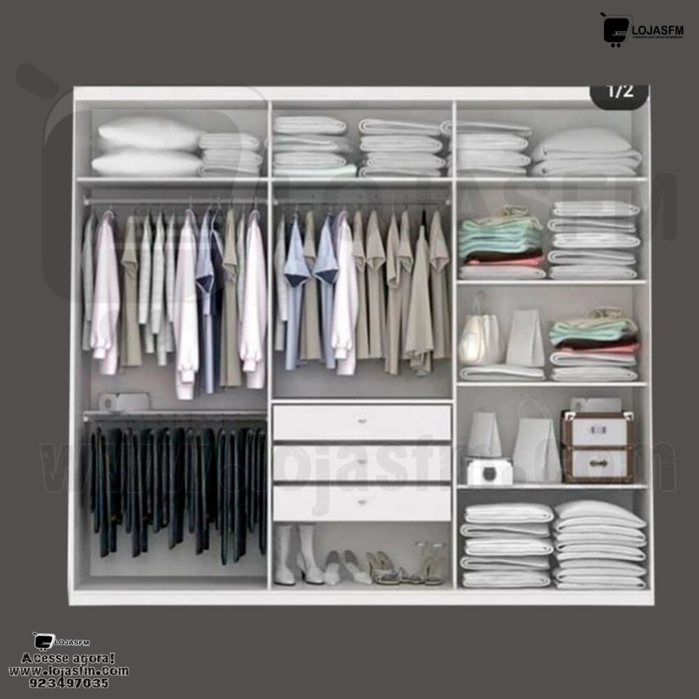Roupeiro king com 3 porta produto novo com direito entrega e montagem - Image 2