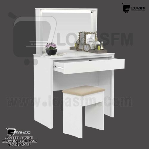 Escrivania com espelho e cadeira cor branco produto novo com direito entrega e montagem