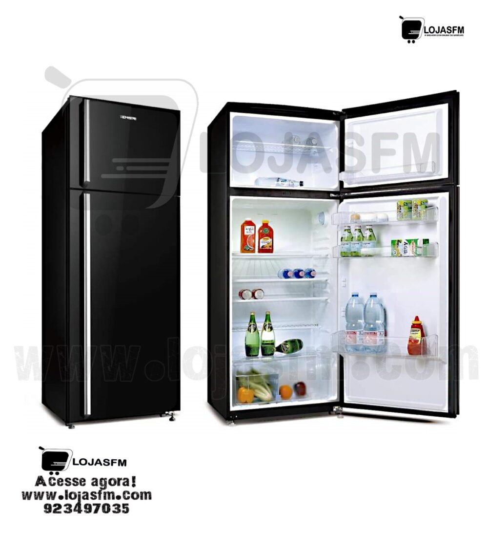 Frigorifico tensai cor preto 450 litros com 2 porta vidro na porta produto novo com direito entrega ao domicílio - Image 1