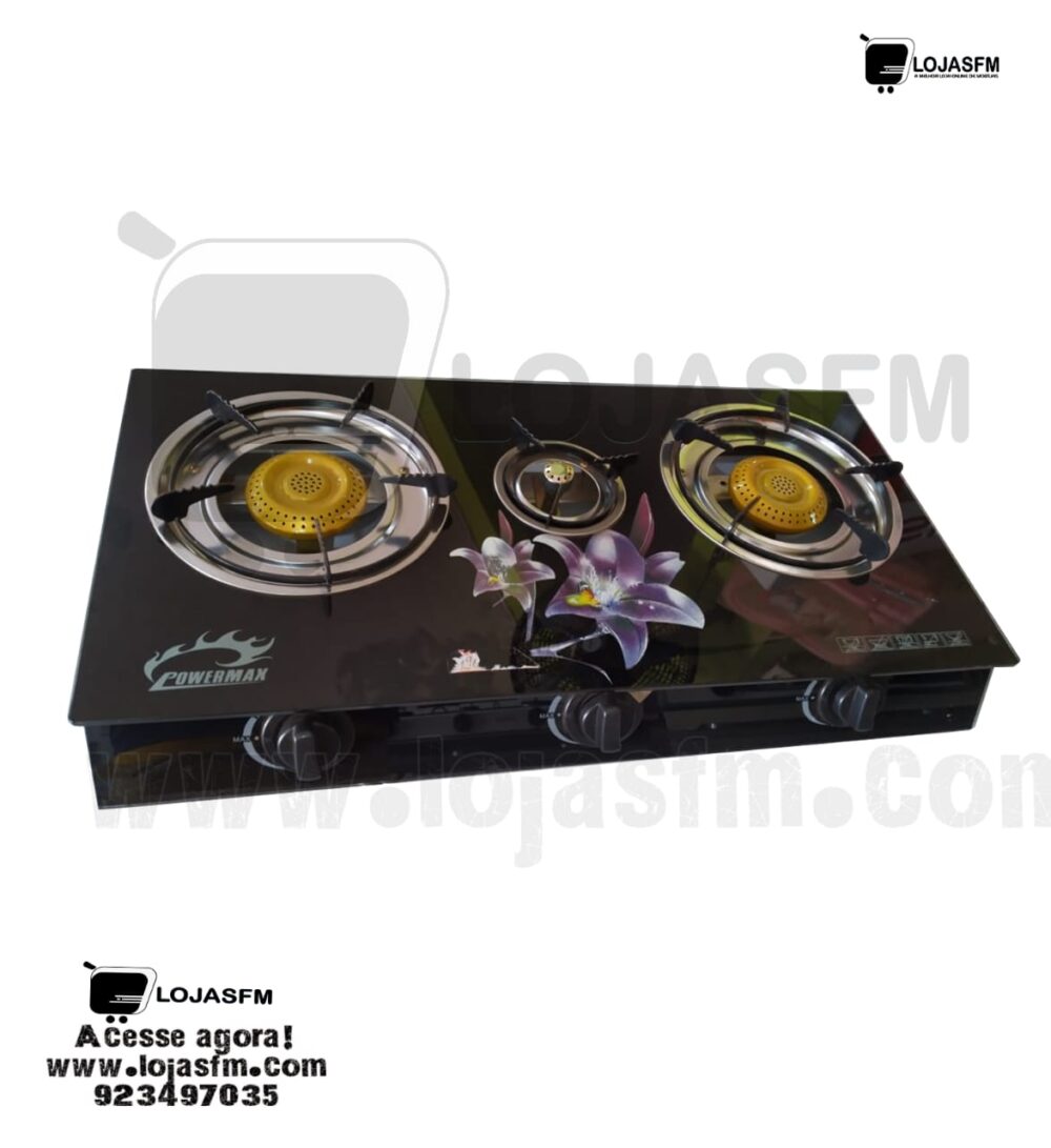 Fogão de bancada com 3 bicos produto novo com direito entrega ao domicílio - Image 1