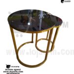 Mesa de apoio oval fundo preto produto novo com direito entrega e montagem