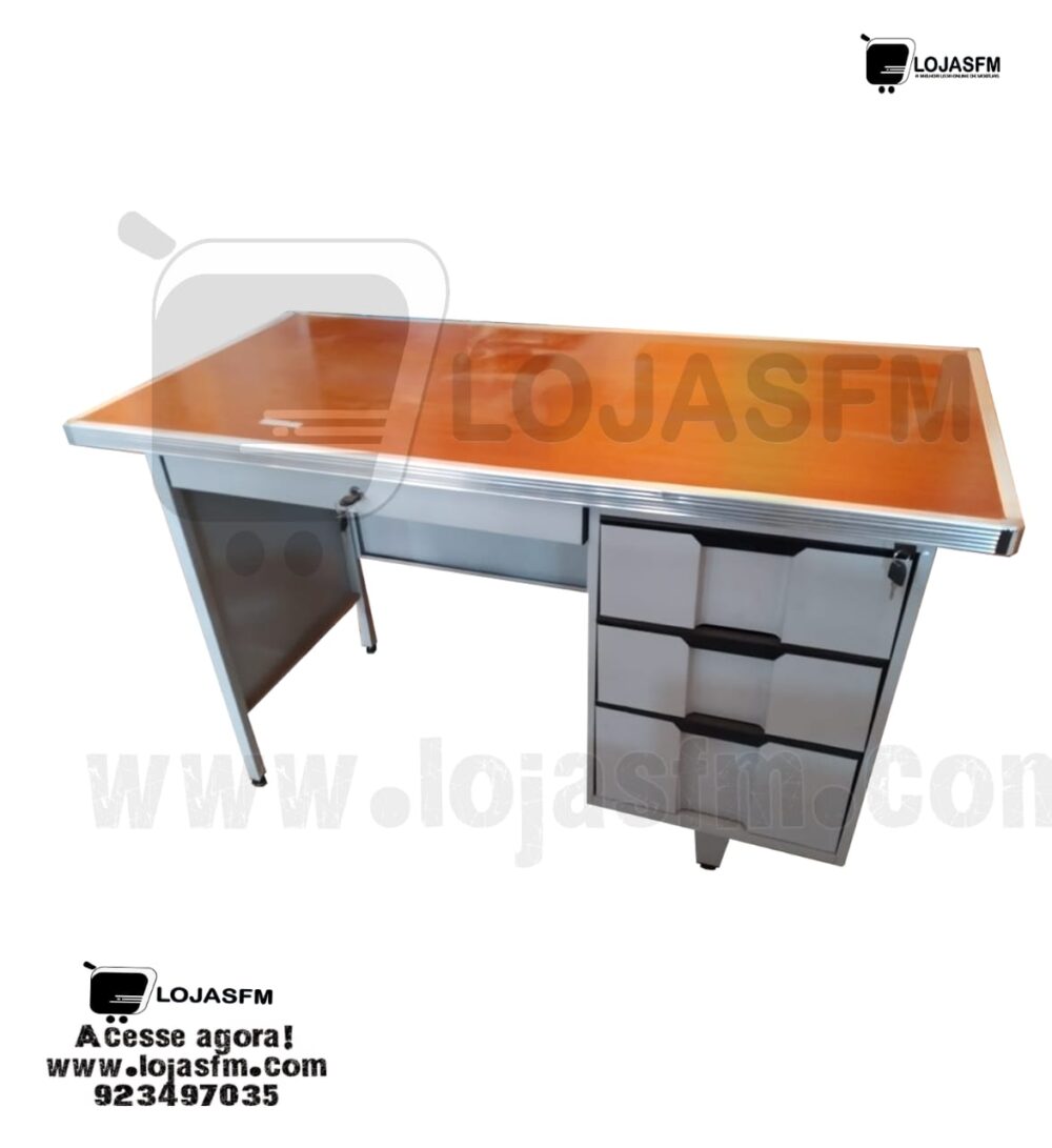 Secretaria metálica com bloco fixo medida 120x60 produto novo com direito entrega e montagem - Image 1