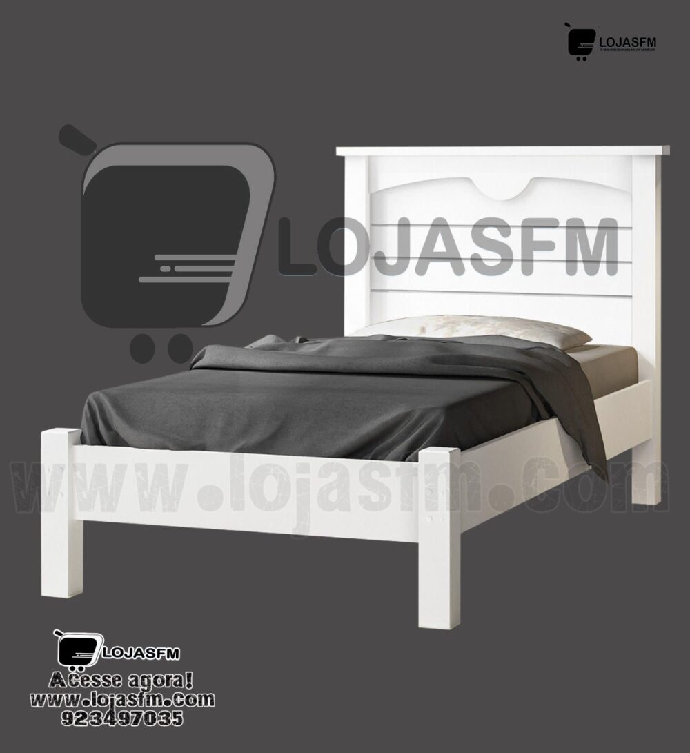 Cama 190x90 cm com Colchão Incluso – Conforto e Design Clássico | Entrega + Montagem LOJASFM - Image 1