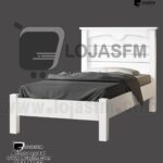Cama 190x90 cm com Colchão Incluso – Conforto e Design Clássico | Entrega + Montagem LOJASFM