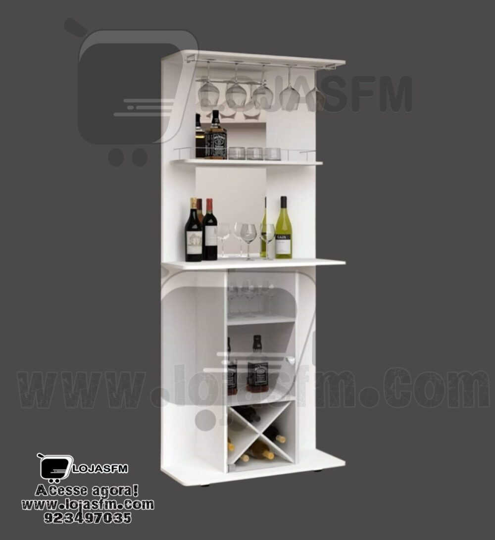 Garrafeira de  madeira cor branca produto novo com direito entrega e montagem - Image 2