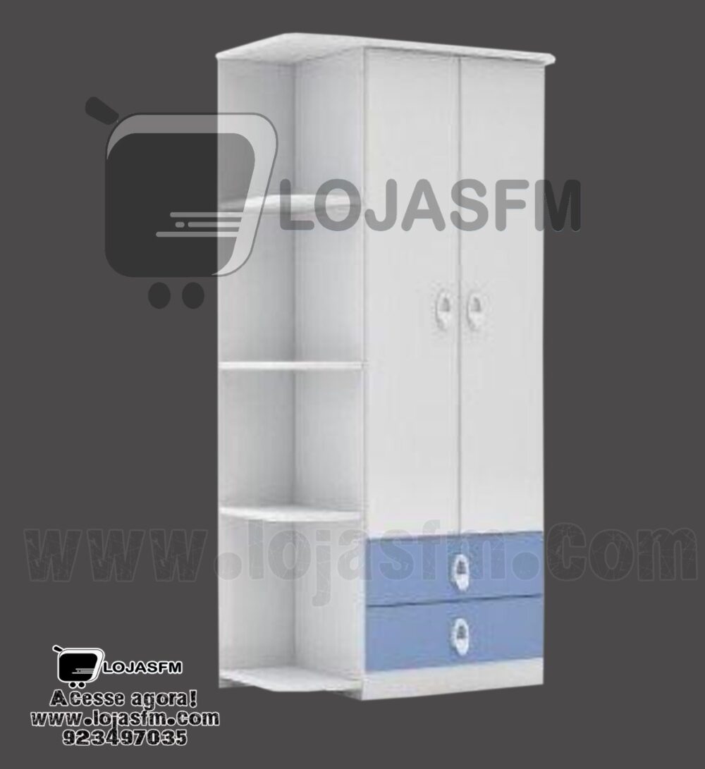 Roupeiro para quarto de crianca com 2 porta e 2 gaveta produto novo com entrega e montagem - Image 1
